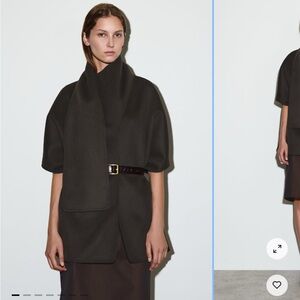 COS DOUBLE-FACED WOOL SCARF CAPE